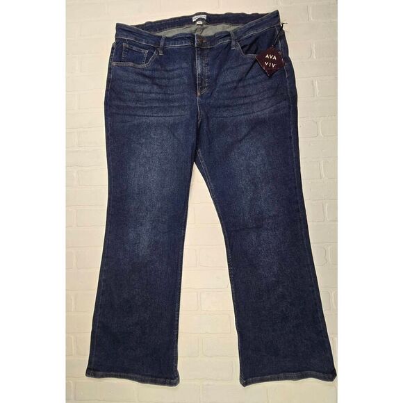 Ava & Viv  High Rise Flare Jeans Size  24W - Picture 1 of 3